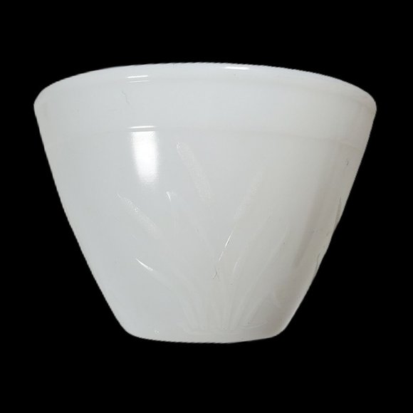 HazelAtlas Dining Vintage Hazel Atlas White Cattail Milk Glass